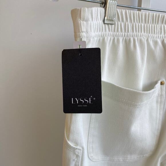 NWT Lysse Repreve Summer Crop Cargo Jogger White Sold Out In Store sz S - Picture 10 of 13